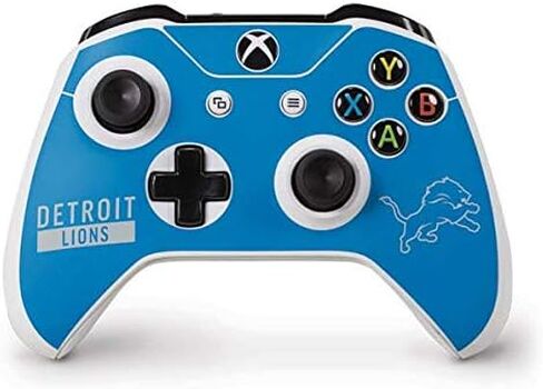 غلاف Skinit المخصص للألعاب متوافق مع وحدة تحكم Xbox One S - تصميم سلسلة الأداء المرخص رسميًا من NFL Detroit Lions Blue in Kuwait