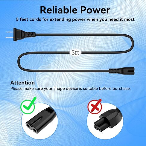 AC Power Cord Cable for Epson EcoTank ET-2800 ET-2803 ET-2850 ET-3830 WF-2850 Stylus NX625, Ecotank ET-2760 ET-2720 ET-2750 ET-4760, and More Printer in Saudi Arabia