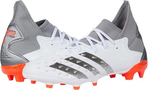 adidas boys Predator Freak.3 Firm Ground Cleats, Clear Grey/Cloud White/Solar Yellow, 5 Big Kid in Saudi Arabia