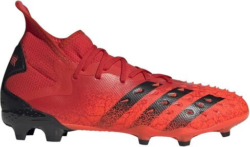 adidas boys Predator Freak.3 Firm Ground Cleats, Clear Grey/Cloud White/Solar Yellow, 5 Big Kid in Saudi Arabia