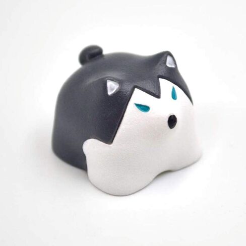 أغطية مفاتيح راتينج ملونة بتصميم Husky Samoyed Alaska للوحة مفاتيح الألعاب الميكانيكية Cherry Mx Switch أصفر وأبيض وبني ورمادي اللون (Keycaps5) in Kuwait