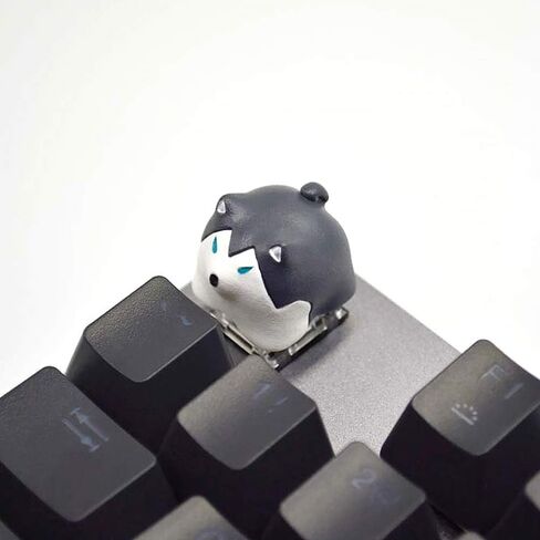أغطية مفاتيح راتينج ملونة بتصميم Husky Samoyed Alaska للوحة مفاتيح الألعاب الميكانيكية Cherry Mx Switch أصفر وأبيض وبني ورمادي اللون (Keycaps5) in Kuwait