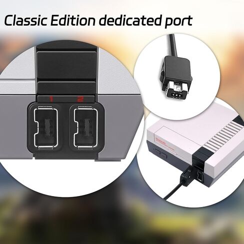 acisan 2-Pack Classic Wired Controllers – Compatible with Mini Console & Classic Edition (2016/2018 Remake) with 9.8FT Cable for Enhanced Gaming Experience in Saudi Arabia