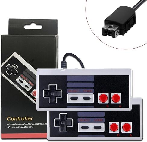 NES Classic Controller. Wired NES Mini Controller لـ NES Classic Mini Edition و NES Classic Edition (تم إصداره في 2016/2018) ، طول الكابل 9.8 قدم لتجربة ألعاب غامرة in Kuwait