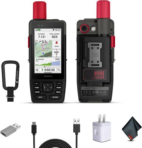Garmin GPSMAP H1i Plus Rugged Design Premium GPS Handheld Navigator with inReach Plus Satellite Technology to Share Text, Photos, Voice Memos, SOS Off-Grid, Long Battery Life, Preloaded Maps Bundle in Saudi Arabia