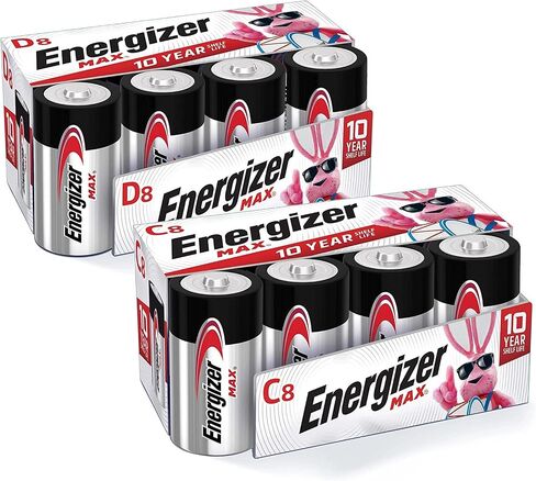 Energizer MAX C Batteries & D Batteries Combo Pack, 8 C and 8 D Batteries (16 Count) in Saudi Arabia