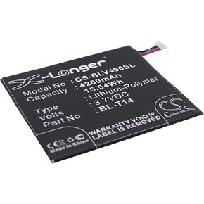بطارية 4200 مللي أمبير/3.7 فولت متوافقة مع LG G Pad 8.0، G Pad F 8.0، G Pad F7، G PadF 8.0، V490، V495، تناسب P/N: BL-T14، EAC62638401 in Kuwait