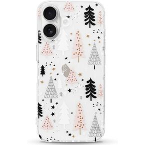 LCHULLE Compatible with iPhone 12 Case iPhone 12 Pro Christmas Case Xmas Santa Holiday Transparent Clear Design Women Men Kids Soft TPU Silicone Shockproof Protective Cover, Xmas Tree in Kuwait