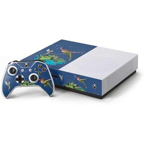 Skinit Decal Gaming Skin Compatible with Xbox One S Console and Controller Bundle - Officially Licensed Disney Peter Pan and Tinker Bell in Neverland Design in Kuwait