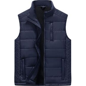 Vcansion Men’s Outdoor Casual Classic Quilted Padded Vest Heavy Weight Puffer Vest Black US M/Asian 3XL in Saudi Arabia