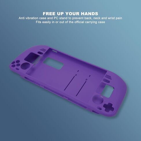 Yunseity Kickstand Case for Steam Deck, for Steam Deck Case, Non Slip Fingerprint Proof Protective Carrying Case for Steam Deck, Hands Full (Deep Purpl) in Saudi Arabia