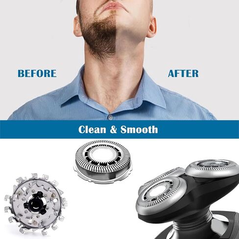 SH60/72 Replacement Shaver Head Blades for Philip Norelco S6000 Series with Shaver Cleaning Brush Fit for S6880/81, S6810/82, S6850/85, S6xxx Series in Saudi Arabia