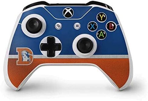Skinit Decal Gaming Skin Compatible with Xbox One S Controller - Officially Licensed NFL Denver Broncos Vintage Design in Saudi Arabia