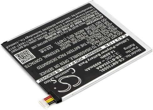 4000mAh Battery Compatible with Samsung Galaxy Tab A, SM-T355, SM-P355, SM-P355C, SM-P355Y, SM-T355, SM-T355C, SM-T357T, SM-T357W, for Part No. EB-BT355ABE in Saudi Arabia