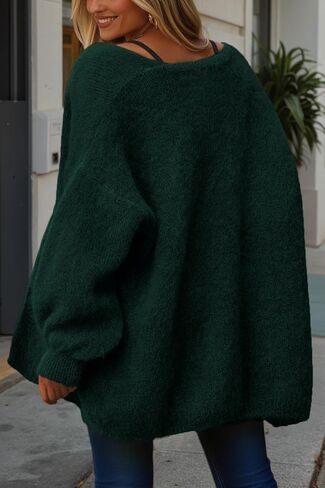 Dowerme Women Open Cardigans الأمامية العصرية خريف الأكمام الطويلة إسقاط الكتف ناعم متماسكة سترة الشتاء الشتاء in Saudi Arabia