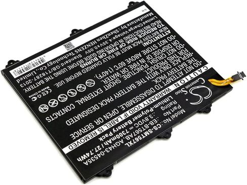 بطارية 7300 مللي أمبير متوافقة مع Samsung Galaxy Tab E 9.6 XLTE، SM-T560NU، SM-T567، SM-T567V، للجزء رقم EB-BT567ABA، GH43-04535A in Saudi Arabia