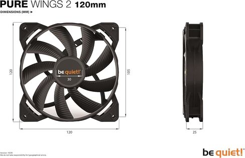 be quiet! Pure Wings 2 120mm Premium High Speed Low Noise Cooling Fan | Black |BL080 in Saudi Arabia