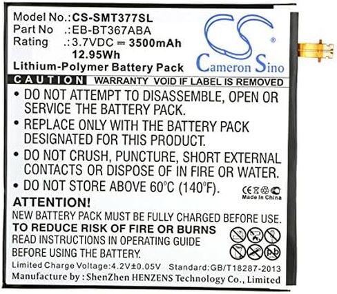 3500mAh Battery Compatible with Samsung Galaxy Tab 5, Galaxy Tab A 8.0 2017, Galaxy Tab A2 8.0, Galaxy Tab A2 S, Galaxy Tab E 8.0, SM-T375L, for Part No. EB-BT367ABA, GH43-04539A in Saudi Arabia