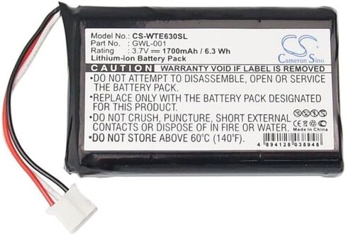 بطارية 1700 مللي أمبير متوافقة مع جهاز Wacom Airliner WS100 Tablet، CTE-620BT، CTE-630BT، Graphire 4، CTE-620BT CTE-630BT CTE630BT Graphire، قلم Graphire اللاسلكي، للجزء رقم GWL-001 in Kuwait