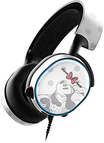 غلاف صوتي من Skinit متوافق مع SteelSeries Arctis 3 - تصميم Disney Minnie Mouse Daydream المرخص رسميًا in Saudi Arabia