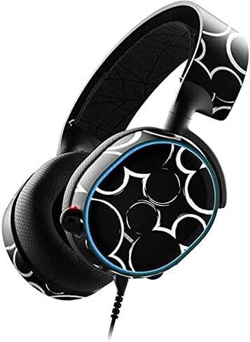 غلاف صوتي من Skinit متوافق مع SteelSeries Arctis 3 - تصميم نمط شعار ديزني ميكي ماوس مرخص رسميًا in Saudi Arabia
