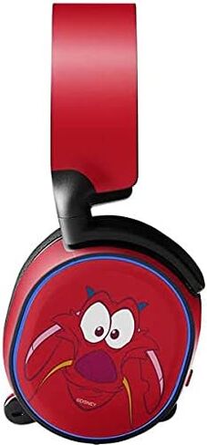 غلاف صوتي لصائق Skinit متوافق مع SteelSeries Arctis 3 - تصميم Disney Mulan Mushu المرخص رسميًا in Saudi Arabia
