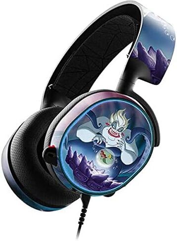 غلاف صوتي لصائق Skinit متوافق مع SteelSeries Arctis 3 - تصميم Disney Villains Ursula Ariel وFlounder المرخص رسميًا in Saudi Arabia