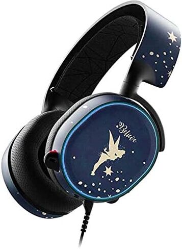 غلاف صوتي من Skinit متوافق مع SteelSeries Arctis 3 - تصميم Disney Tinker Bell Believe المرخص رسميًا in Saudi Arabia
