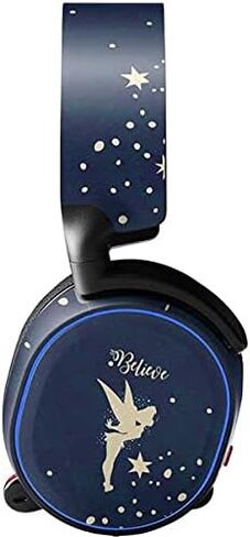 غلاف صوتي من Skinit متوافق مع SteelSeries Arctis 3 - تصميم Disney Tinker Bell Believe المرخص رسميًا in Saudi Arabia