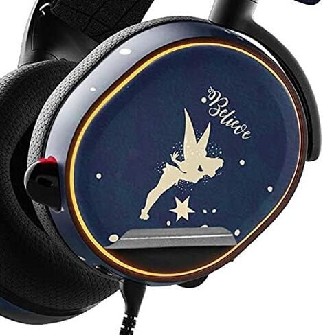 غلاف صوتي من Skinit متوافق مع SteelSeries Arctis 3 - تصميم Disney Tinker Bell Believe المرخص رسميًا in Saudi Arabia