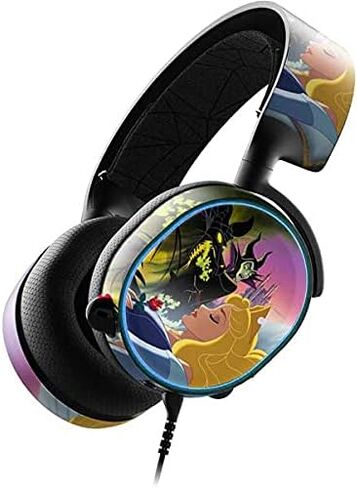 غلاف صوتي لصائق Skinit متوافق مع SteelSeries Arctis 3 - تصميم فني مرخص رسميًا من Disney Villains Sleeping Beauty and Maleficent Art in Saudi Arabia