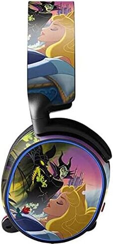غلاف صوتي لصائق Skinit متوافق مع SteelSeries Arctis 3 - تصميم فني مرخص رسميًا من Disney Villains Sleeping Beauty and Maleficent Art in Saudi Arabia