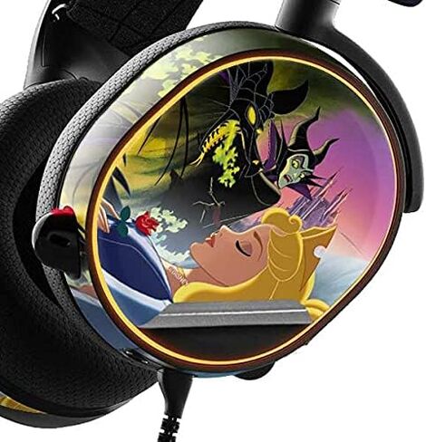 غلاف صوتي لصائق Skinit متوافق مع SteelSeries Arctis 3 - تصميم فني مرخص رسميًا من Disney Villains Sleeping Beauty and Maleficent Art in Saudi Arabia