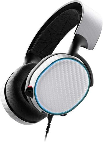 غلاف صوتي لصائق Skinit متوافق مع SteelSeries Arctis 3 - تصميم مادة من ألياف الكربون البيضاء المتخصصة in Saudi Arabia