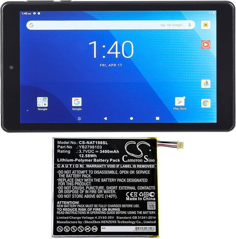 بطارية 3400 مللي أمبير متوافقة مع ONN 100005207، ONA19TB002، Tablet 8، للجزء رقم YB2798103 in Kuwait