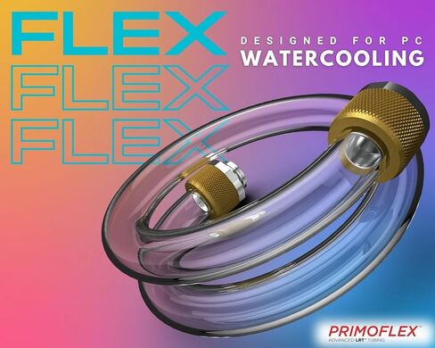 أنابيب مرنة مخصصة للتبريد المائي من PrimoChill PrimoFlex LRT - 1/2 بوصة ID × 3/4 بوصة OD، 10 أقدام مرفقة مع إعداد النظام والمبرد، مصنوعة من مواد فاخرة، صُنعت بفخر في الولايات المتحدة الأمريكية - أسود أونيكس in Kuwait