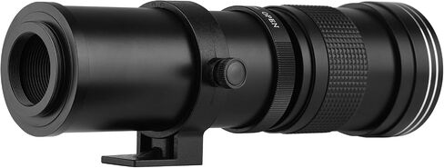 Qiilu 420-800mm Super telephoto Zoom Lens, CPL, Filters Set, 2X teleconverter Lens and Adapter, Professional Photography kit for shutterbugs, Manual Focusing with T Mount telephoto (Black) in Saudi Arabia