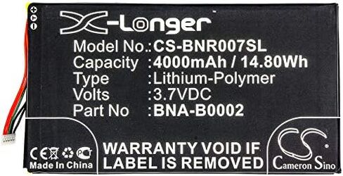 4000mAh/3.7V Battery Compatible with Barnes & Noble BNRV400, BNTV400, Nook HD 7 Tablet, fit P/N: BNA-B0002, L83-4977-266-01-4 in Saudi Arabia