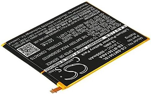 بطارية 5000 مللي أمبير/3.8 فولت متوافقة مع Samsung Galaxy Tab E Nook Edition 9.6، SM-T560، SM-T561، SM-T565، تناسب P/N: EB-BT561ABA، EB-BT561ABE in Kuwait