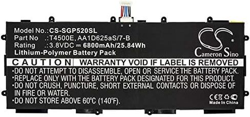 6800mAh/3.8V Battery Compatible with Samsung Galaxy Tab 3 10.1, GT-P5200, GT-P5210, GT-P5220, fit P/N: AA1D625aS/7-B, T4500E in Kuwait