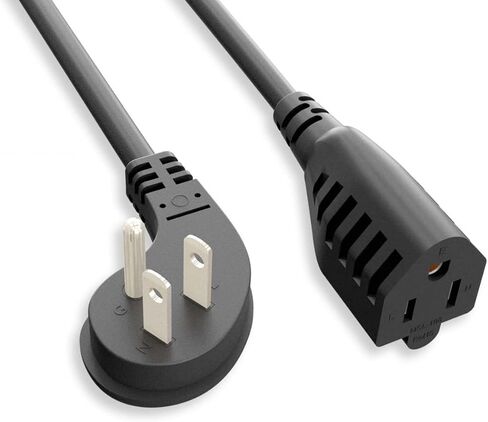 RiteAV Heavy-Duty Power Cord Extension Flat Plug NEMA 5-15P Low Profile/5-15R 16AWG 13A/125V 6FT in Saudi Arabia