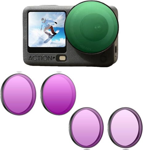 طقم مرشح لـ DJI Osmo Action 6، CPL/ND8/16/32/64 طقم مرشح للأشعة فوق البنفسجية ملحقات كاميرا الحركة لـ DJI Osmo Action 6 (ND8+ND16+ND32+ND64) in Kuwait