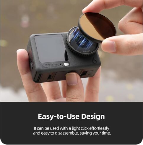 Filter Kit for DJI Osmo Action 6,CPL/ND8/16/32/64 UV Filter Kit Action Camera Accessories for DJI Osmo Action 6 (ND8+ND16+ND32+ND64) in Saudi Arabia