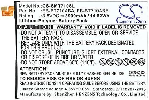 3500mAh/3.8V Battery Compatible with Samsung Galaxy Tab S2 8.0, Galaxy Tab S2 Nook 8.0, Galaxy Tab S2 Plus 8.0, SM-T710, SM-T713, fit P/N: EB-BT710ABA, EB-BT710ABE, GH43-04449A in Kuwait