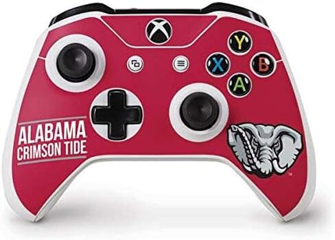 غلاف Skinit المخصص للألعاب متوافق مع وحدة تحكم Xbox One S - تصميم مرخص رسميًا من College Alabama Crimson Tide in Kuwait