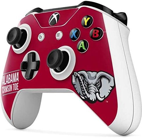 غلاف Skinit المخصص للألعاب متوافق مع وحدة تحكم Xbox One S - تصميم مرخص رسميًا من College Alabama Crimson Tide in Kuwait