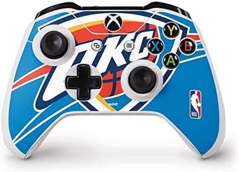 Skinit Decal Gaming Skin Compatible with Xbox One S Controller - Officially Licensed NBA Oklahoma City Thunder Large Logo Design in Saudi Arabia