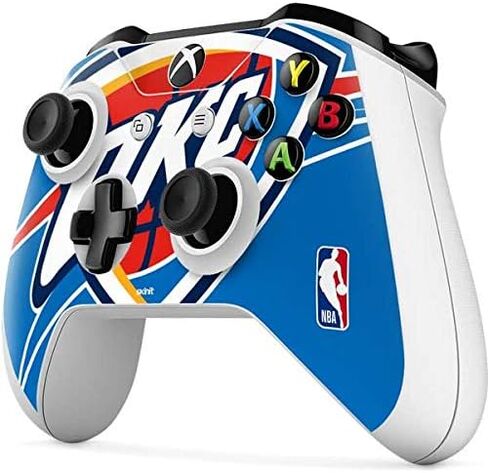 Skinit Decal Gaming Skin Compatible with Xbox One S Controller - Officially Licensed NBA Oklahoma City Thunder Large Logo Design in Saudi Arabia