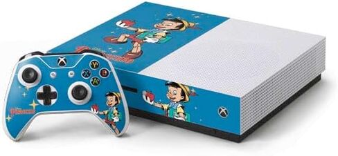 Skinit Decal Gaming Skin Compatible with Xbox One S Console and Controller Bundle - Officially Licensed Disney Pinocchio No Strings Attached Design in Saudi Arabia