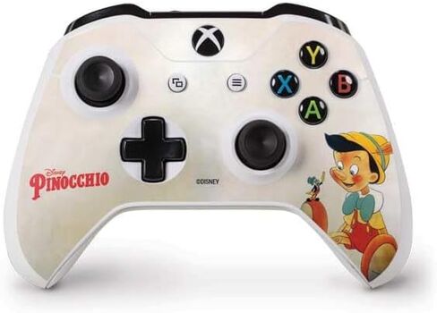 غلاف Skinit المخصص للألعاب متوافق مع وحدة تحكم Xbox One S - تصميم صورة مرخص رسميًا من Disney Pinocchio Vintage in Saudi Arabia